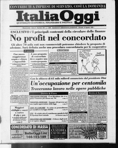 Italia oggi : quotidiano di economia finanza e politica